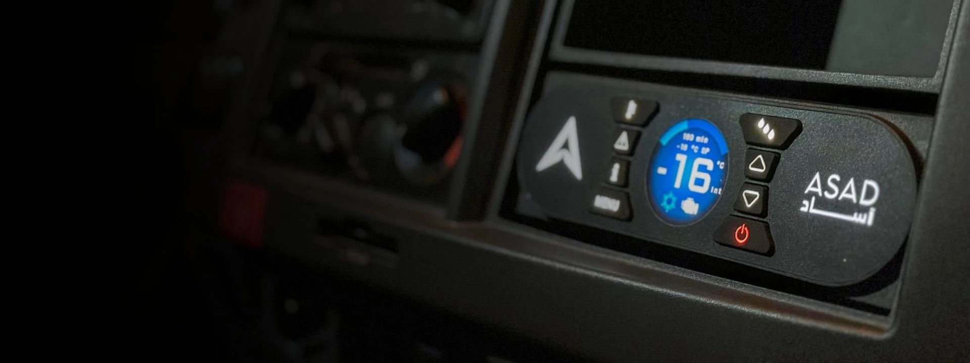 In-cabin control panel for Asad transport refrigeration cooling unit, KSA